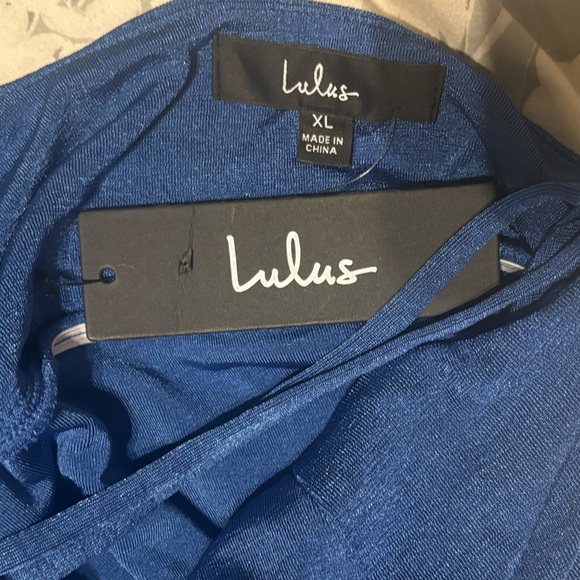 Lulus Dreamy Date Blue Surplice Midi Dress, NWT, XL - Picture 8 of 8